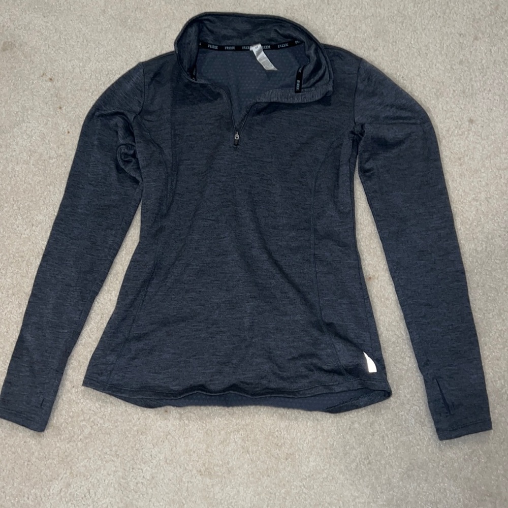 Grey athletic zip up jacket